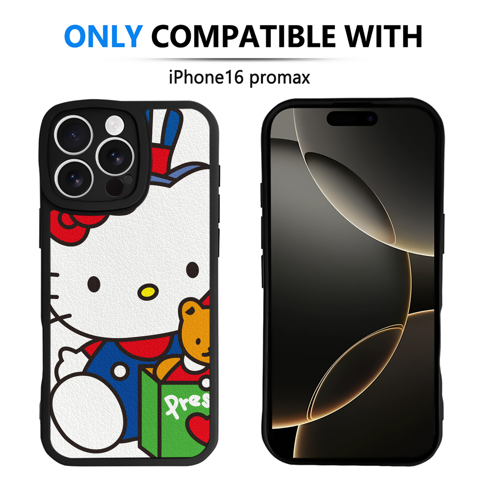 （画像用） Hello Kitty ハローキティ 【iPhone 16シリーズ対応】シリコンスマホケース（レザー調） 材質：シリコン